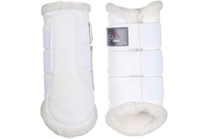 HKM Brushing Bottes de Dressage doublées en Polaire Blanc Taille M Mixte