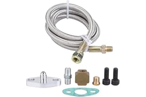 DWEEKIY Turbo Line Kit, 36inch Turbo Oil feed pipe Return Drain Line Kit Supply Complete Kit for