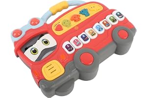 Fdit Tecknad Elektronisk Piano för Barn med Musik och Ljuseffekter