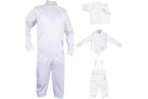 LEONARK Pantalon d'escrime Veste Gilet Gilet Set pour Fleuret Epée Sabre - Costume Uniforme d'Escrime - Vêtements Professionnels pour Enfant et Adulte Escrimeur
