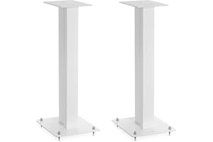 Triangle – Pieds d'Enceintes S02 pour Enceintes Bibliothèques Hi-FI & Home-Cinéma- Hauteur 596 mm - Supports Compatibilité Universelle - Blanc (Paire)