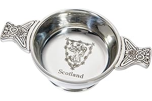 Wentworth Pewter - Lion of Scotland Standard Pewter Whisky Tasting Bowl Loving Cup Burns Night