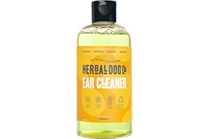 Herbal Dog Co Dog Ear Cleaner, 250ml - Ear Cleaning Solution for Dogs & Puppies - Removes Dirt, Stops Itching - All-Natural, Vegan, Made in UK