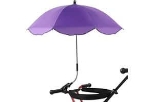 Xiixuuj Sombrilla Carrito Bebe, Parasol Carro Bebe, Protección UV 360 Cochecito Sombrilla, Paraguas Para Cochecito Con Abrazadera Ajustable, Clip De Protección UV En El Cochecito De Paraguas