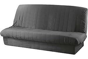 Douceur d'Intérieur Essentiel Housse de Clic Clac Mat. 120 à 140 cm - 185 à 200 cm Polye. Uni Essentiel Polyester, Beton, 120x185 cm