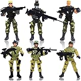 LICHENGTAI 6 Pezzi Soldato Figura Giocattolo, Figure d'Azione Mobili di Combattimento Soldato, Soldatini Militari Personaggi 
