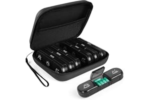 ACWOO Portapillole Settimanale, 7 Giorni Pill Box Giornaliero 21 Scomparti Grande, Porta Pastiglie con Borsa Portaoggetti, Organizer per Pillole per Gli Anziani Viaggio Uso Domestico (3 Pezzi)