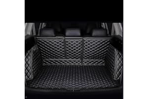 JsjjQf Voiture Tapis Coffre pour Volkswagen Tiguan 2017-2022 2023 2024,Cuir Couverture Complète Moquettes Doublure Housse Protection Anti-saleté Intérieur Accessoires,A