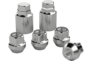 ZOFFI Open End M12x1.5 Locking Nut 4PCS With 2PCS Socket (19mm&21mm) Fits Ford Mazda Honda Freelander