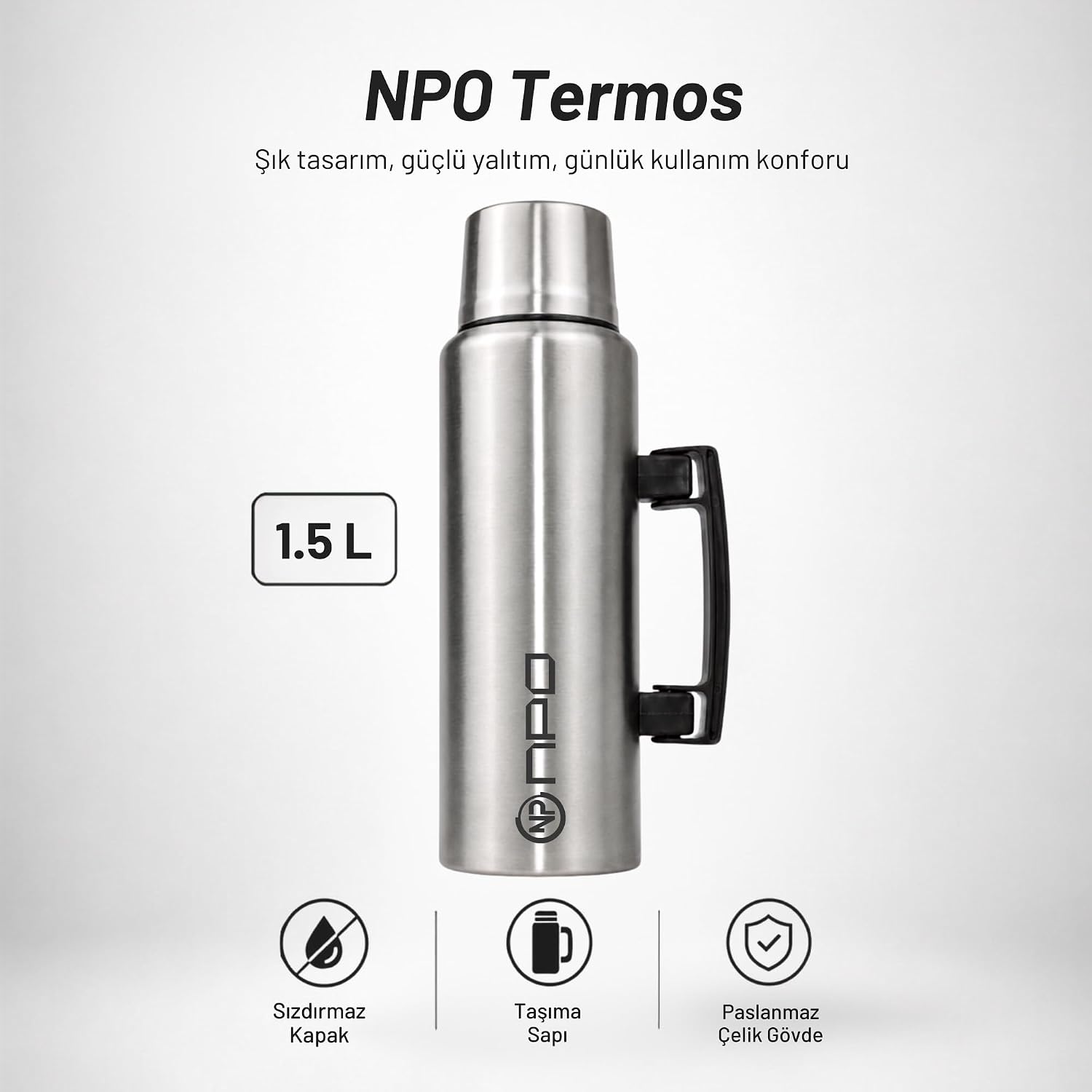NPO NT01 1.5L Çelik Termos