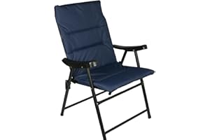 Hyfive Cubierta plegable que cena la silla para el jardín al aire libre que acampa con la marina de guerra