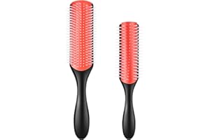 RAROUYI Spazzola Capelli Ricci Styling, 2 Pezzi Curly Hair Brush - 5 File Pettine Capelli Ricci, 9 File Pettine Per Ricci Mossi, Utilizzato Per La Separazione, La Modellatura e Lo Styling Di Capelli Ricci