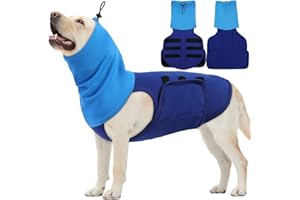 ASENKU Hundemantel mit beruhigender Kapuze und Ohrenschutz, Beruhigungswesten für Hunde zur Linderung von Angst Anti Stress Weste Hund Beruhigungsjacke Calmingshirt mit reflektierenden Streifen