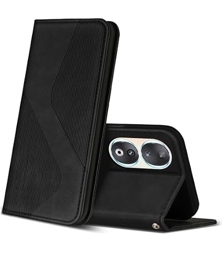 Custodia HAOYE In Pelle PU Per Realme C53 - Portafoglio Con Slot Carte, Supporto, Magnete, Nero