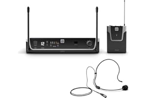 LD Systems U308 BPH - Funksystem mit Sender/Empfänger, Bodypack und Headset, 863-865 MHz + 823-832 MHz, schwarz