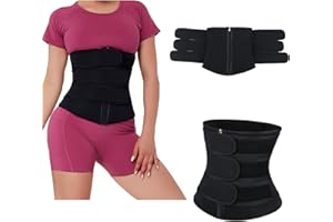 MOVKZACV Women Waist Trainer Slimming Waistband Fat Burning Corset Cinchers Zipper Fitness for Weight Loss, Ladies Sports Yoga Workout Slimming Body Shaper Abdomen Waist Belt