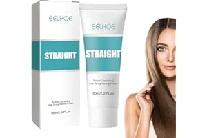 HUDHOWKS Protein Correcting Hair Straightening Cream 60 ml Nährende, schnell glättende Haarglätter-Lotion Silk & Gloss Hair Straightening Cream Für alle Haartypen