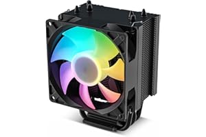 Vetroo V3 CPU Air Cooler with ARGB Lighting and PWM Smart Control - Adjustable Fan Height, Direct Heat Pipes, High-Density Aluminium Fins, for AMD AM4, AM5 & Intel LGA1851, 1700, 1200, 115X