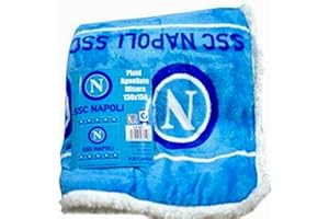 Generico Plaid Napoli, Gadget Napoli calcio, Coperte Invernali, Coperta Pile Bianca 130x150 cm