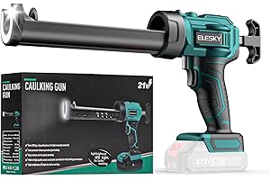 ELESKY Akku Kartuschenpresse Kompatibel mit Makita Akku-18V Elektrische Kartuschenpistole LED-Licht und 4 Geschwindigkeiten, für 300-310ml-Kartuschen, Abdichten, Spachteln (Ohne Akku)