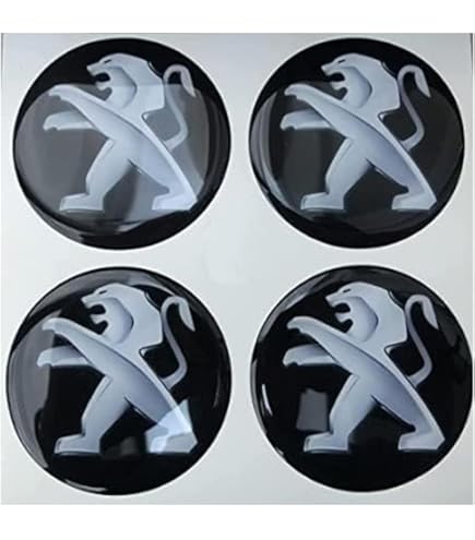 JRZCXGZX Autocollant De Jante De Roue De Voiture En Aluminium 4 Pieces Pour Peugeot Rcz 208 3008 107 308 2008 207 508 607 301 106 406 407 408 4008silver Style