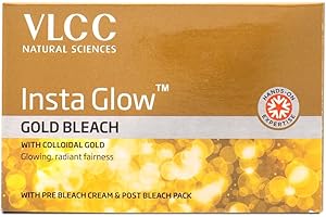 Vlcc Insta Glow Gold-Bleach mit Gold Oxide Für Glowing & Radiant Fairness 60gm