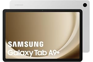 Samsung Galaxy Tab A9+ tablet z systemem Android, 128 GB pamięci masowej, duży 11" ekran, Wifi, dźwięk 3D, srebrny, 3-letnia gwarancja producenta (wersja FR)