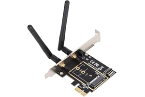 HOPCD PCI 1X Desktop Network Expansion Card, 9Pin Wireless PCI-E to KEY A-E Adapter Card/PCI-E to NGFF M.2 WiFi Wireless Module Adpater for Win XP /7/8/10