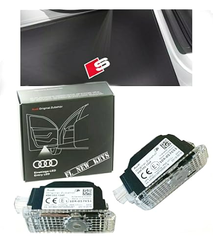 Set Di 4 Luci Di Proiezione Per Porta ERSDGG – Compatibili Con Audi A1/A3/A4/A5/A6/A7/A8/Q2/Q3/Q5/Q7/Q8/TT/R8/e-tron, Plug-and-Play