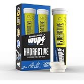 WUP Hydractive, Sodyum, Potasyum, Magnezyum, Kafein, Limon Aromalı, 2x20 Efervesan Tablet