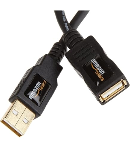 Philips 6ft. (1.8m) USB 2.0 Charging Extension Cable, USB-A Male To USB-A Female Extender, Sleek White Finish, High Speed, Works With Windows 7+ And