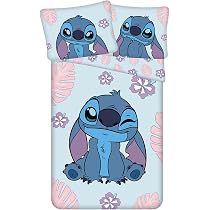 Juego De Ropa De Cama Reversible De Disney Stitch - 100x135 Cm + Funda De Almohada, 100% Algodón, Para Cuna