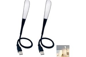 Vxiwscy Dimmable USB-Lampe, Lecelampe Mini-USB-Licht für Laptop, Flexible Clavier-Licht für Computer, usb led lampe laptop 14-LED-Perles, 3-stuig réglable Lumière, usb lumière Noir (2)