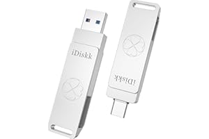 iDiskk - Unidad Flash de Estado sólido súper rápida de 1000 GB para iPhone 15/15 Plus/15 Pro/15 Pro MAX, iPad USB C, MacBook, portátiles, teléfonos Android y computadoras Windows, SSD hasta 500 MB/S