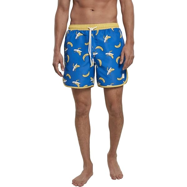 Urban Classics Herren 3 Block Swim Shorts – Badehose Mit Colorblock-Design, Elastischem Bund & Taschen