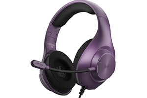 YOTMS Cascos Gaming PS4, Auriculares Gaming con Micrófono, Cancelación de Ruido, Sonido Estéreo, para PC, PS5, PS4, Xbox Series X/S, Switch (Púrpura)