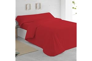 GREATOYAR Juego de Nórdica,Juego de Funda de Edredón, Set de 3 Piezas, 1 Funda Nórdica, 1 Sábana Bajera Ajustable, 1 Funda de Almohada, 100% Poliéster, Transpirable, para Cama 105cm, Rojo