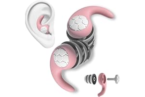 KKNE Taquetes para los Oídos con Cancelación de Ruido, Tapones Reutilizables para Dormir, Antironquidos para Dormir, Trabajar, Viajar, Avión, Roncar (talla única, Rosa)