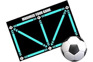Ajuanbazha Tapis Foot, 60 X 90 Cm Tapis Entrainement Foot, Tapis Foot Antidérapant Absorbant Les Chocs, Tapis D'entraînement Cadeaux pour les Amateurs de Football
