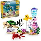 LEGO Creator Sea Animals 3&rsquo;&uuml; 1 A Including Fish, Turtle and Crab Model Options for Children Ages 31158-8 and Over
