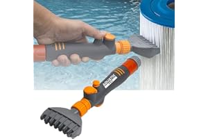 Honeyhouse Nettoyeur De Cartouche Filtrante De Piscine pour enlever débris, Peigne De Filtrage Nettoyeur de Jet Portable pour Filtre de Jacuzzi, Piscine, Spa