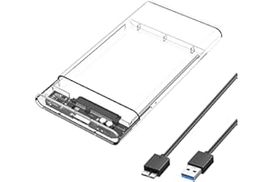 ZUOQIANG Festplattengehäuse 2,5 Zoll, Externe SSD Gehäuse mit USB 3.0 Kabel, SSD Enclosure Werkzeugfrei, Externes Gehäuse für SSD und HDD in Höhe 9.5mm/7mm, 2 5 Zoll Gehäuse USB 3.0