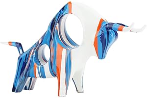 SHENGTIAN Statua Astratta Di Toro in Resina – Scultura Decorativa Di Fluid Art – Soprammobile Per Ufficio, Soggiorno E Camera Da Letto, Accessori Di Arredamento Moderno