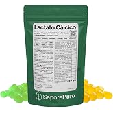 Saporepuro Calcium lactate powder 250g - Ideal for spherification in molecular cooking