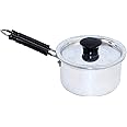 Dharam Paul Traders Aluminium Saucepan for Tea, Milk, with Lid, 1.5 L, Silver