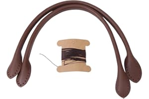 Hztyyier 2 correas de piel, asa de mano, asas de cuero, correa de repuesto para correa de bolso (marrón)