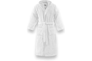 Bassetti Time Accappatoio Spugna con Cappuccio Uomo Donna da 360 gr/mq, Bianco, L