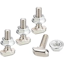 20 Sets M6 T-Nut Und Flanschmuttern - Für 30er Aluminiumprofile