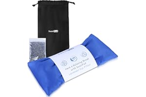 SUZZIPAD Lavender Eye Pillow for Meditation, Yoga & Stress Relief | Weighted Eye Mask for Sleeping, Headache Relief | Hot & Cold Eye Compress | Meditation Accessories with Aromatherapy, Pack of 2