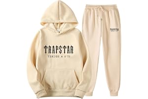 YSTEER Tapstar London Essentials Jogging Suit Ensemble De Survêtement Pour Hommes Set Top Sportswear Pantalons De Sweats À Manches Longues Pantalons À Capuche Suite De Jogging Sportif Deux Pièces